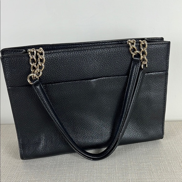 Kate Spade Cherry Street Black Pebbled Leather Shoulder Bag Bow Accent - Picture 5 of 10